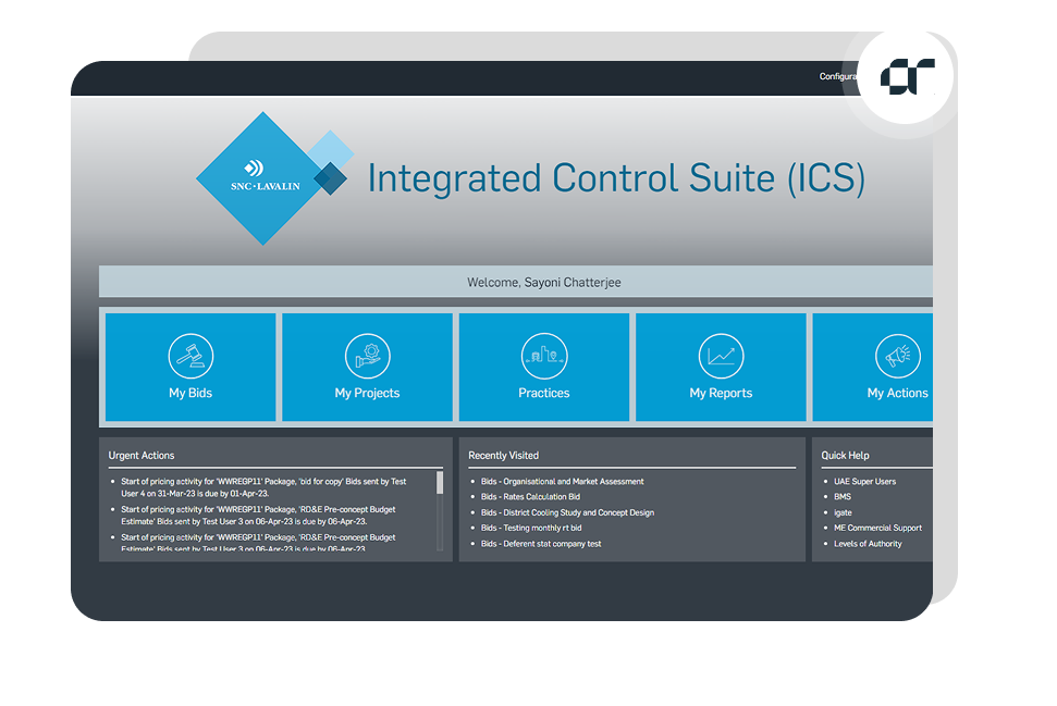 Integrated Control Suite (ICS) Dashboard