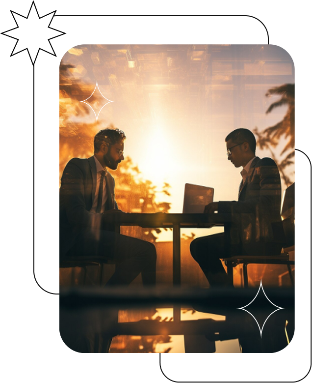 Team collaborating around a laptop