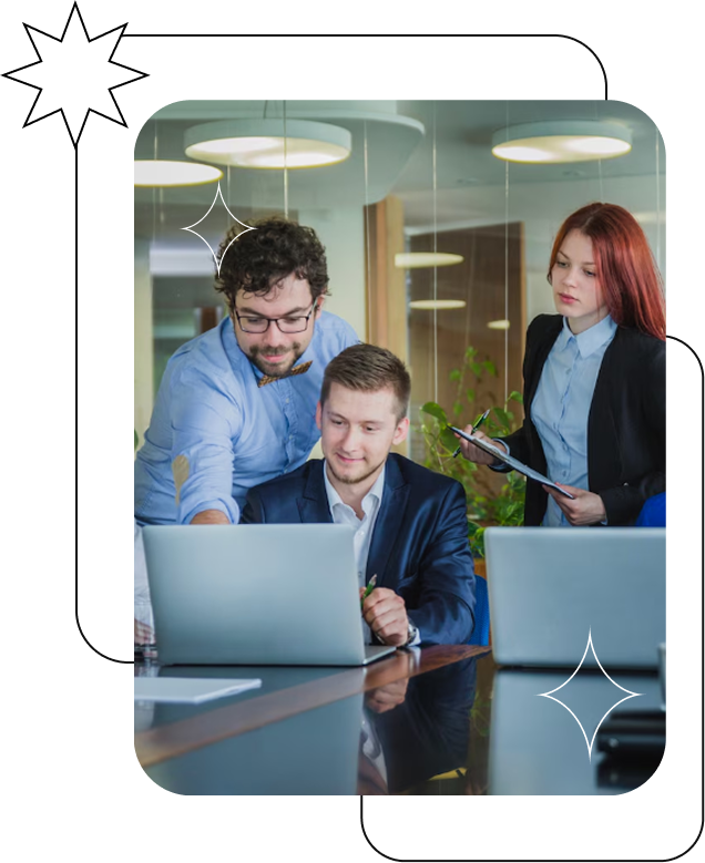 Team collaborating on SaaS development process